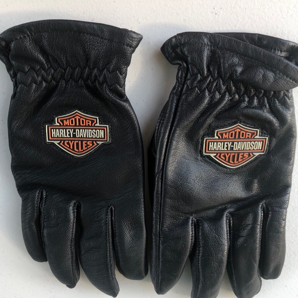 Harley Davidson leather gloves- large